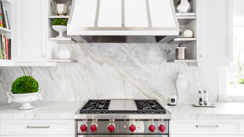 A wolf range in a kitchen