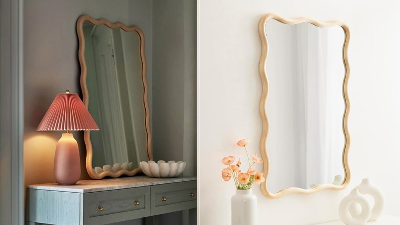 Anthropologie mirror and its Amazon dupe