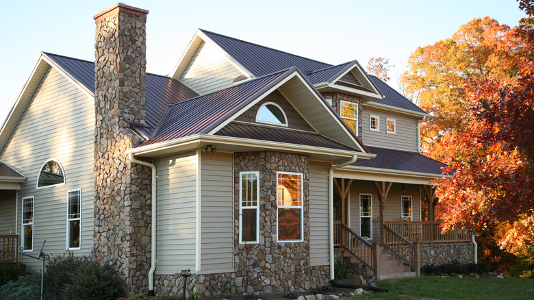 House in the fall time