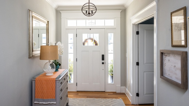 light colored foyer