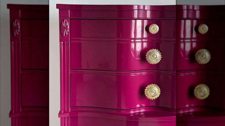 glossy lacquer dresser
