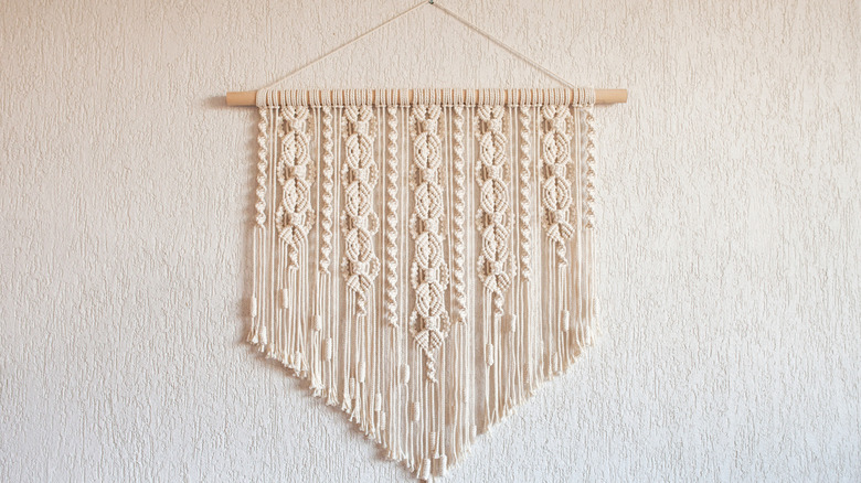 woven textile wall hanging