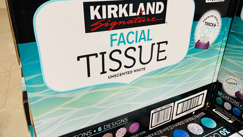 Kirkland Signature facial tissue box in store