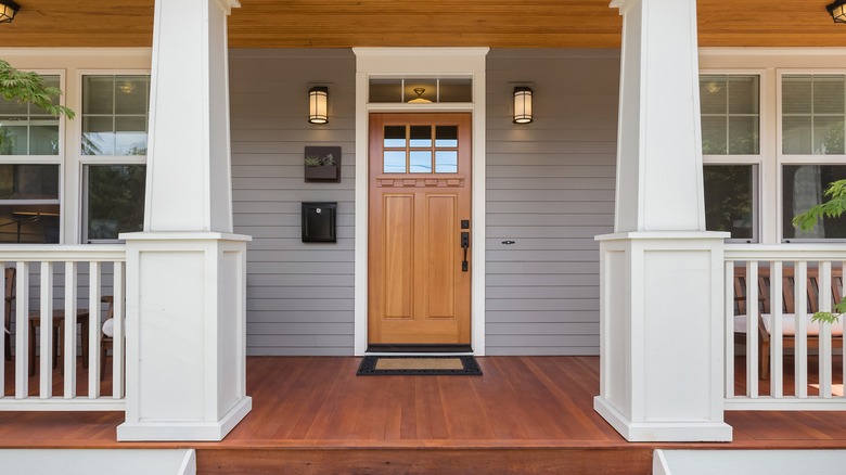 wooden front door