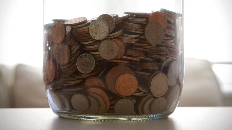 change in jar