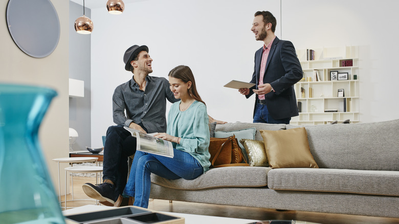 People shopping for furniture