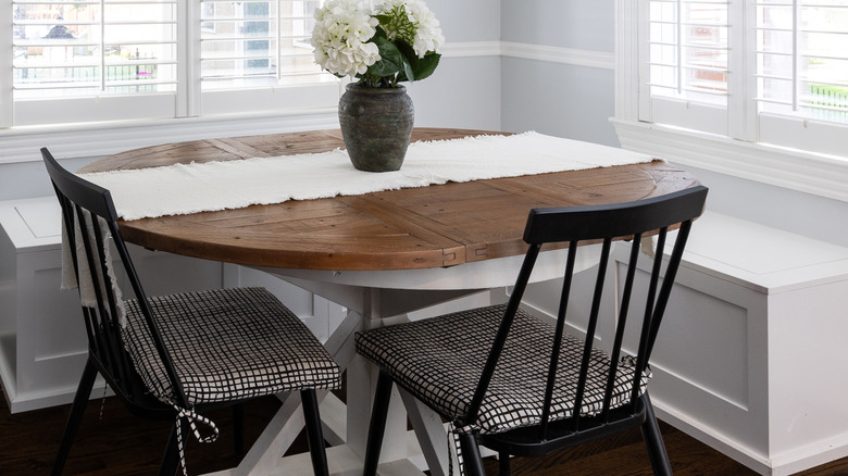 Dining space with bench seating