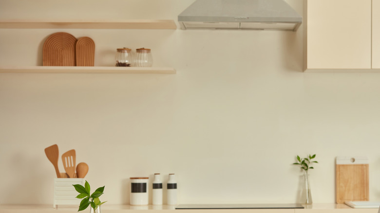Neutral toned galley kitchen