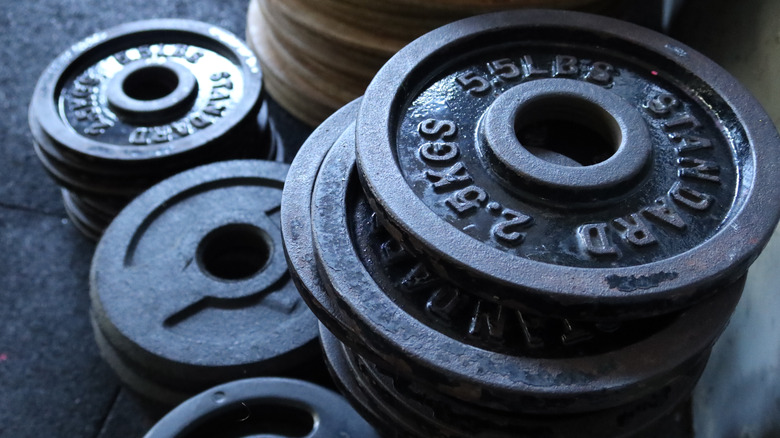 Stack of weight plates