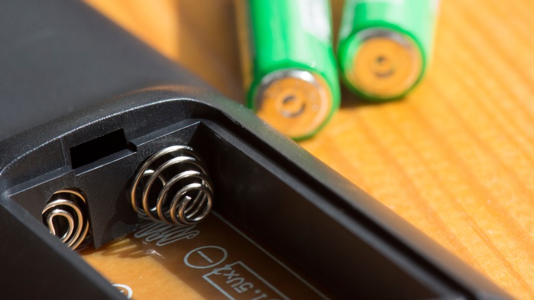 Battery compartment and contacts