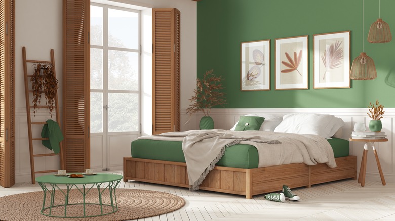 sage green bedroom