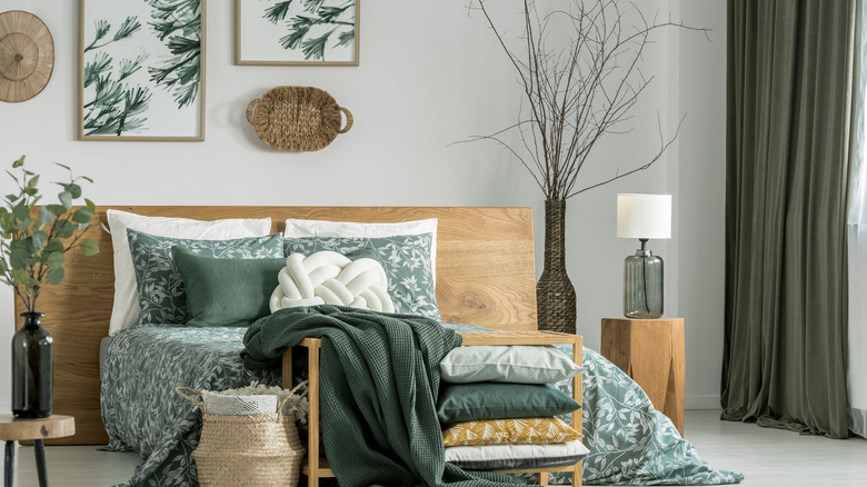 sage green bedding