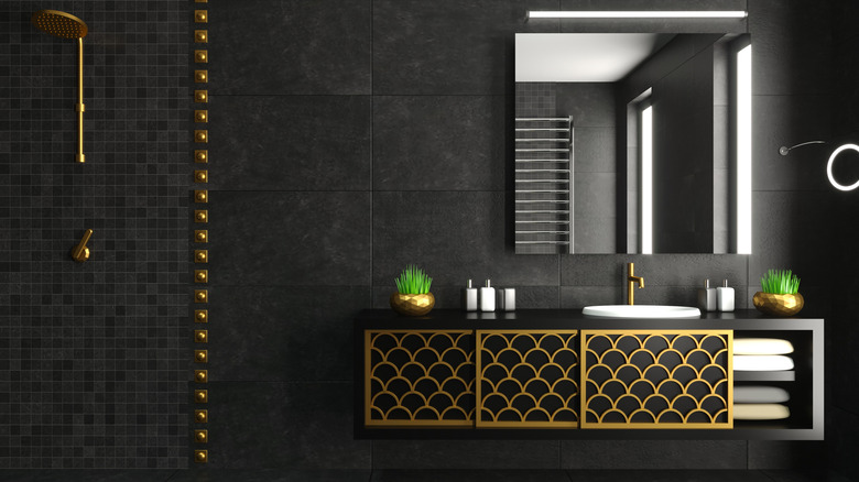 art deco-inspired bathroom