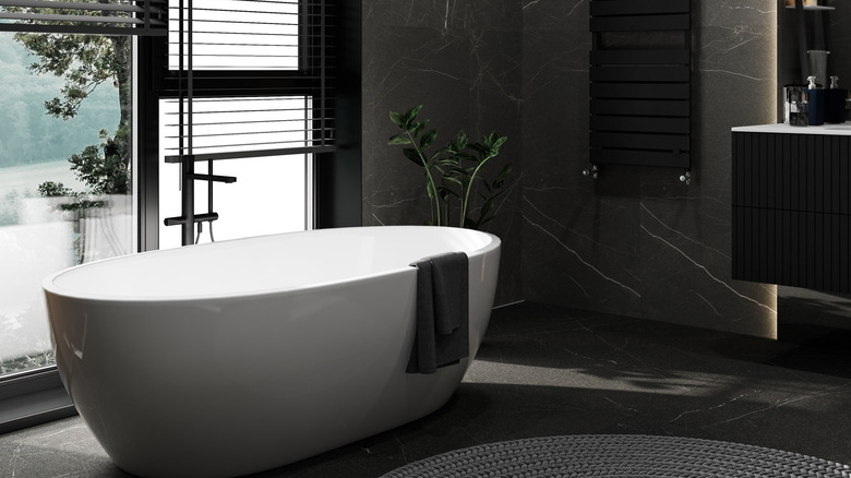 black bathroom