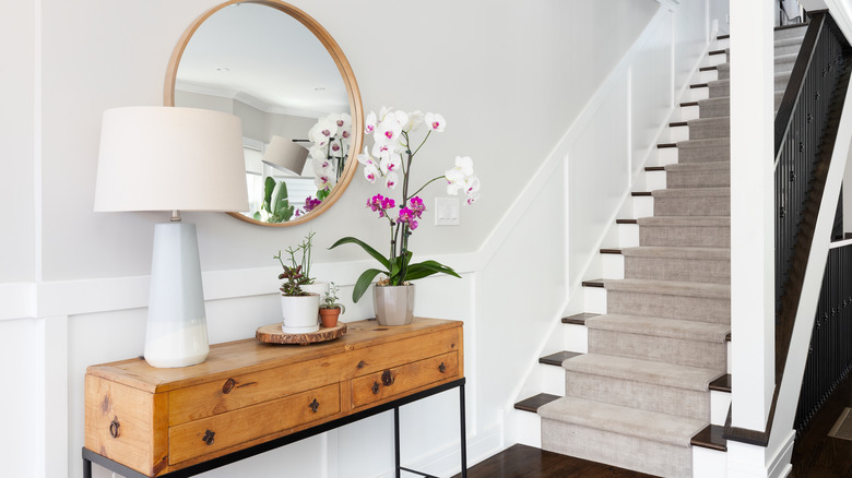 Orchids in foyer