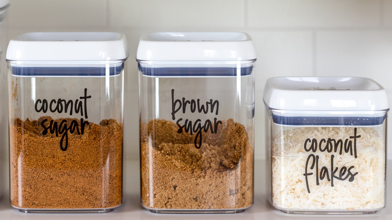 labeled kitchen items