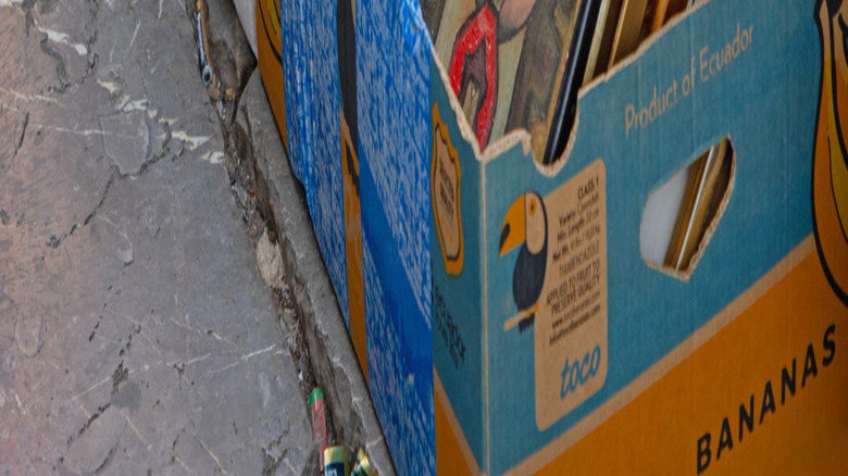 Boxes of thrift store art