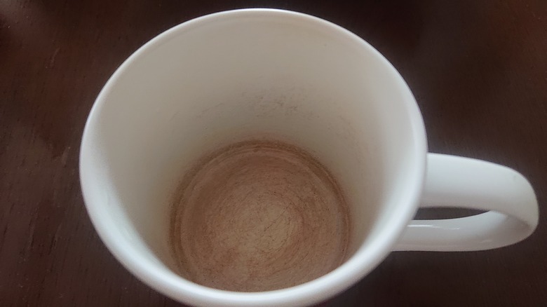 Stained coffee cup