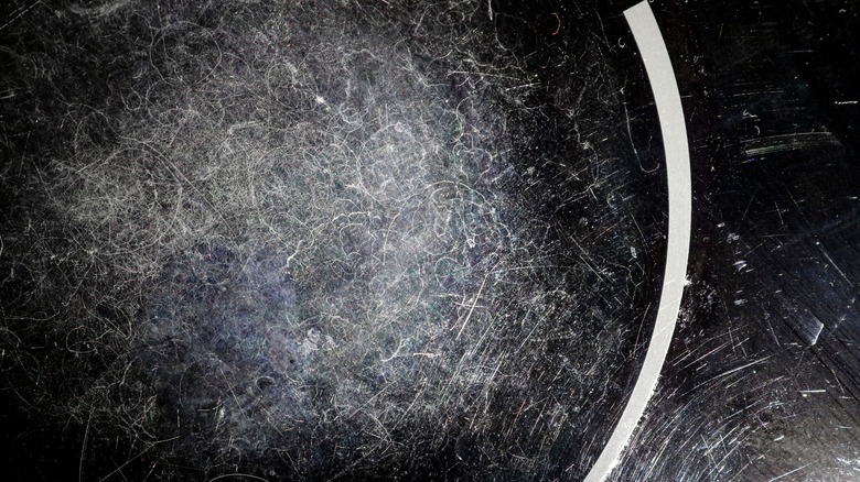 scratched glass stove top