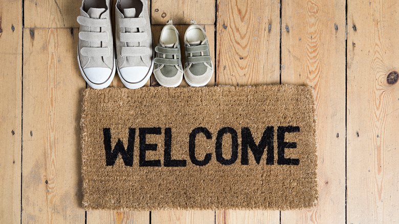 doormat that says welcome