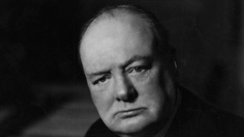 close up of Winston Churchill