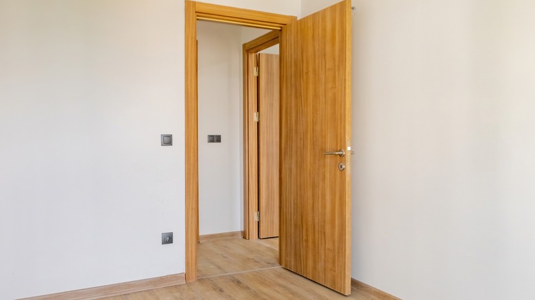 Plain brown door