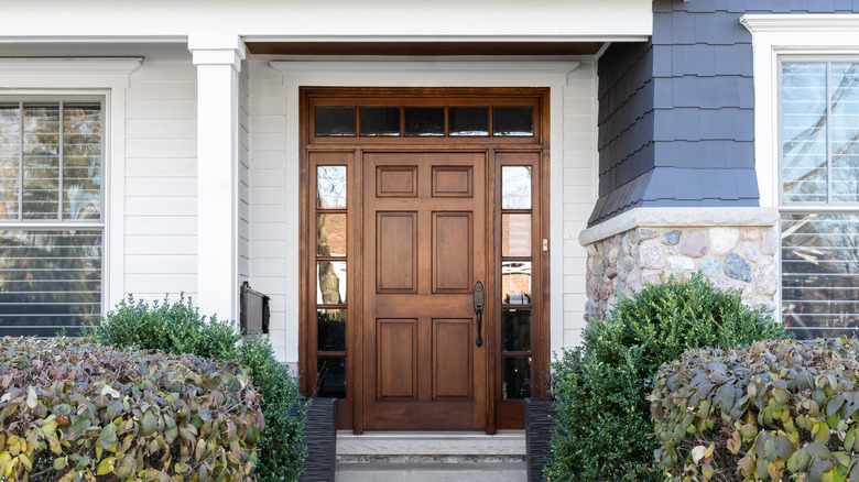 Wooden front door