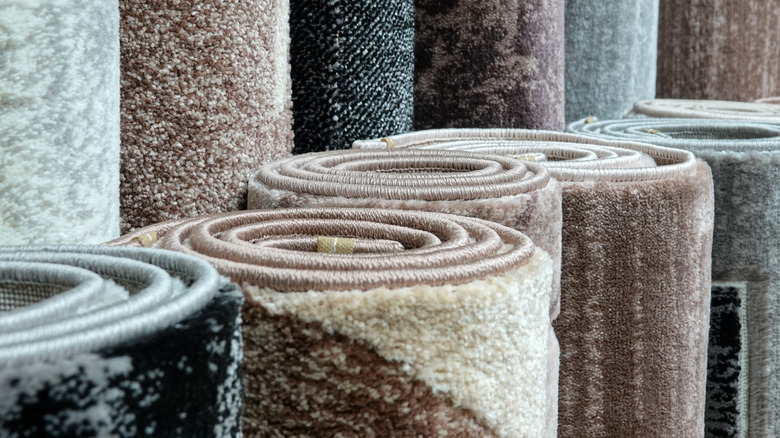 Rolls of carpet