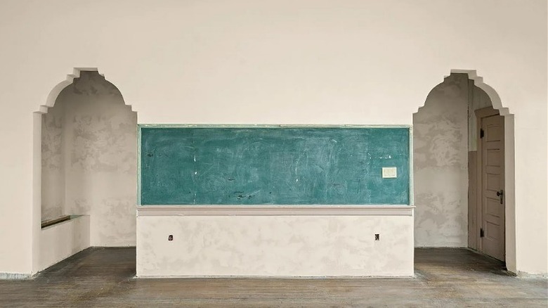 Chalkboard with corbel arches