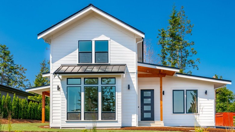 home with white paneling