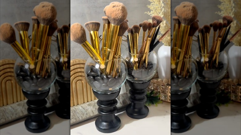 DIYed makeup brush organizer