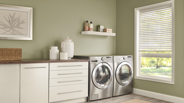 Green Scene in laundry room