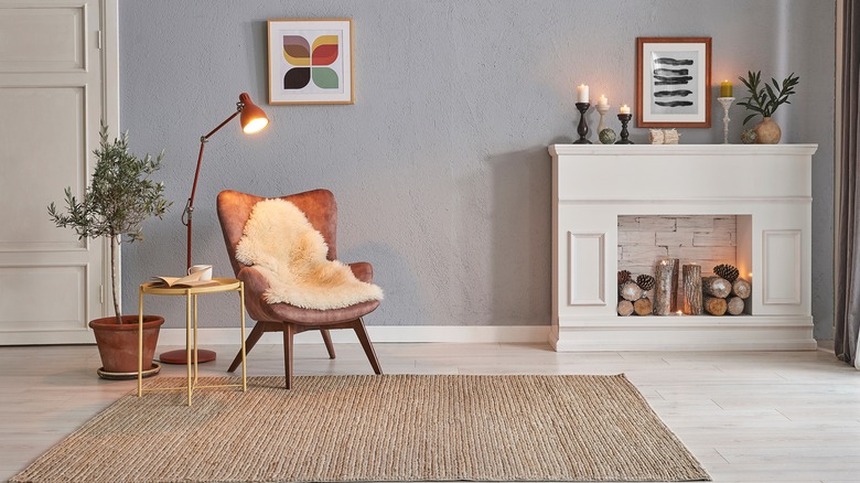 reading lamp over chair