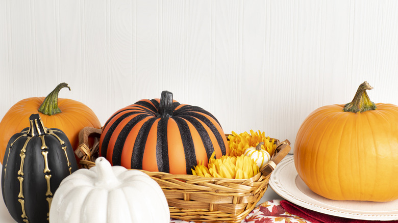 hand painted pumpkins