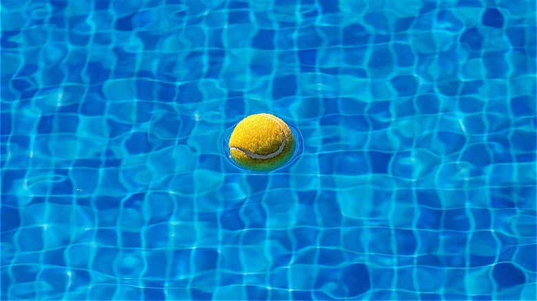 pallina da tennis galleggiante in piscina