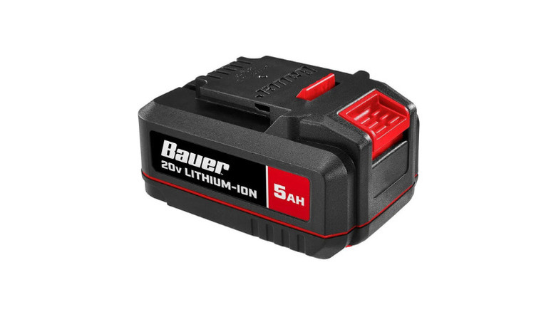 Bauer's 20V 5Ah Battery on a white background