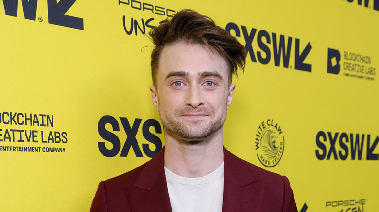 Danielle Radcliffe in a red suit