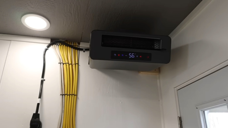 HEAT STORM 6000-watt heater installed in a garage
