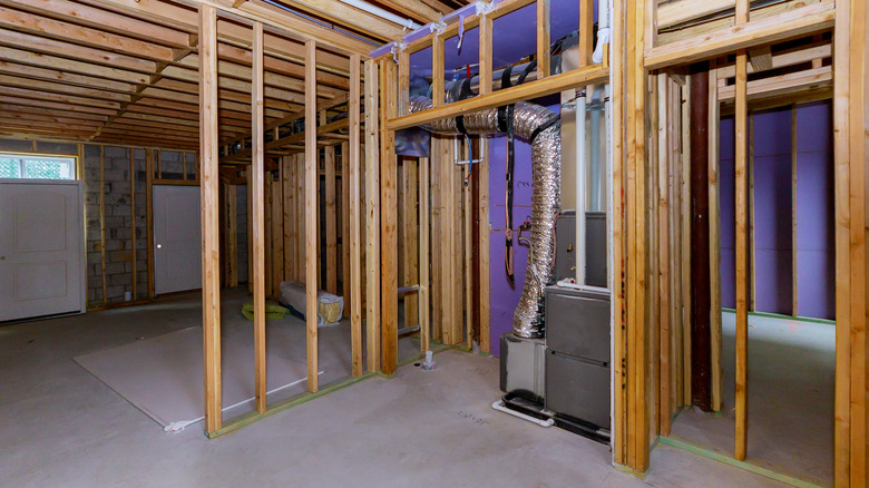 Typical basement framing