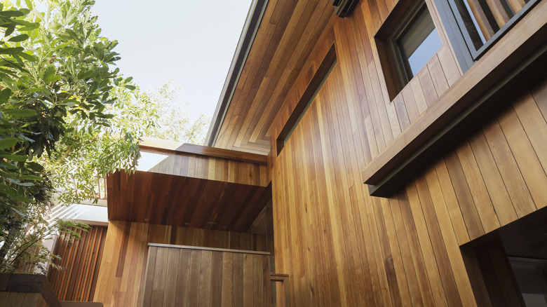 house with wood siding