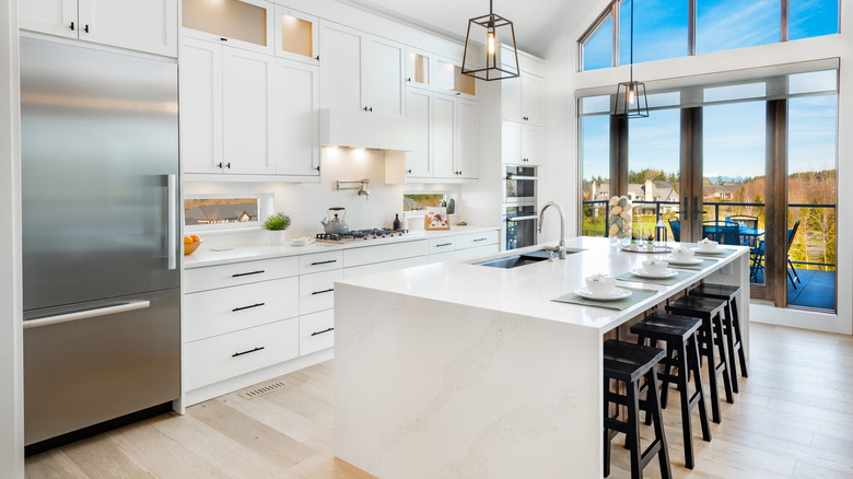 refrigerator in a kitchen