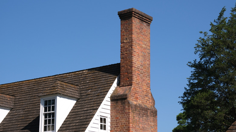 House chimney and roof