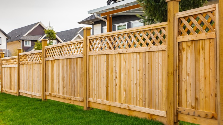 wooden fence wall