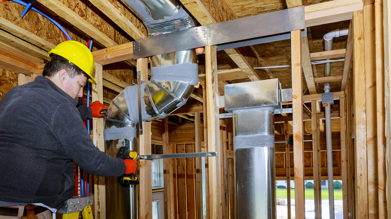 Ductwork system in home