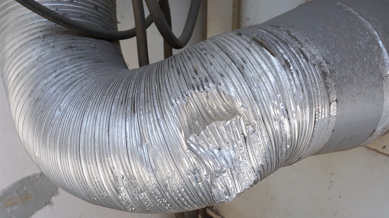 Damaged ductwork