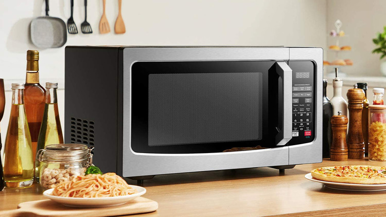 Microwave in kitchen