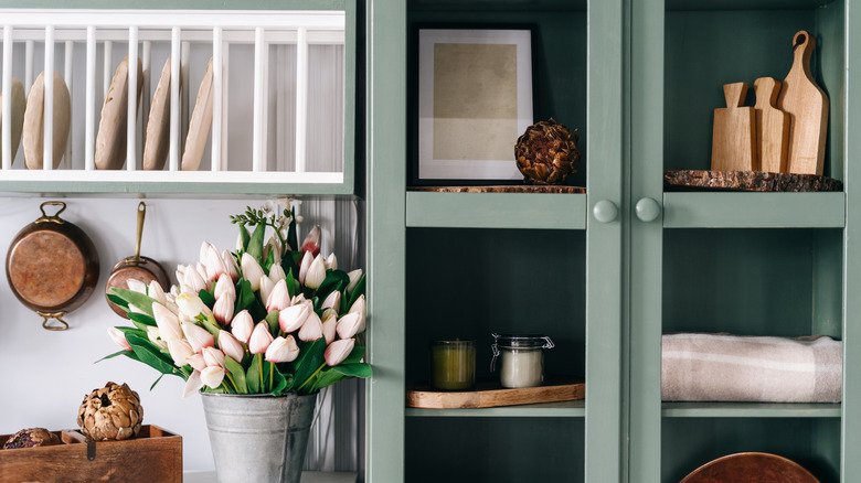 Green cabinetry