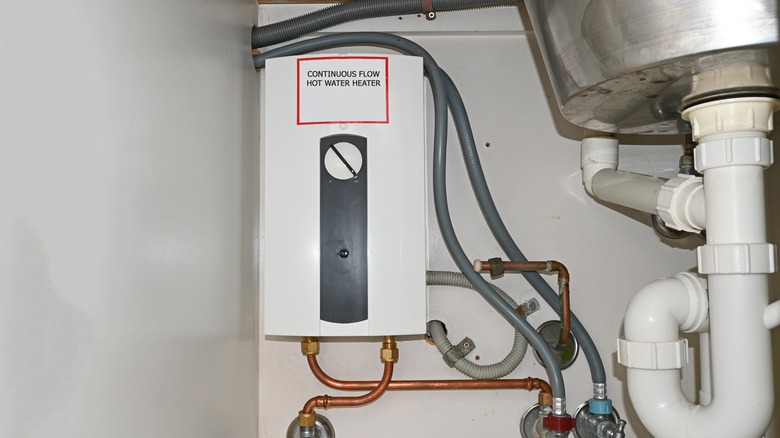 tankless water heater under sink