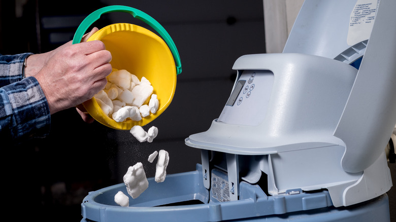 water softener in home