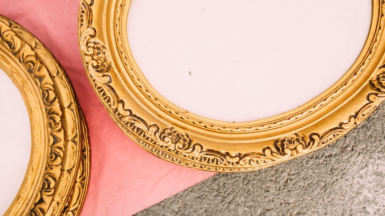 mirrors with golden trim